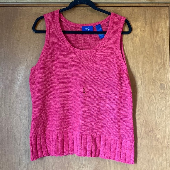 Hot pink knit tank - Picture 1 of 5